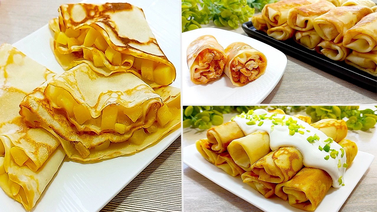 3 САМЫЕ ВКУСНЫЕ НАЧИНКИ ДЛЯ БЛИНОВ! ИДЕАЛЬНЫЙ ВАРИАНТ! ПРОСТЫЕ РЕЦЕПТЫ НА КАЖДЫЙ ДЕНЬ