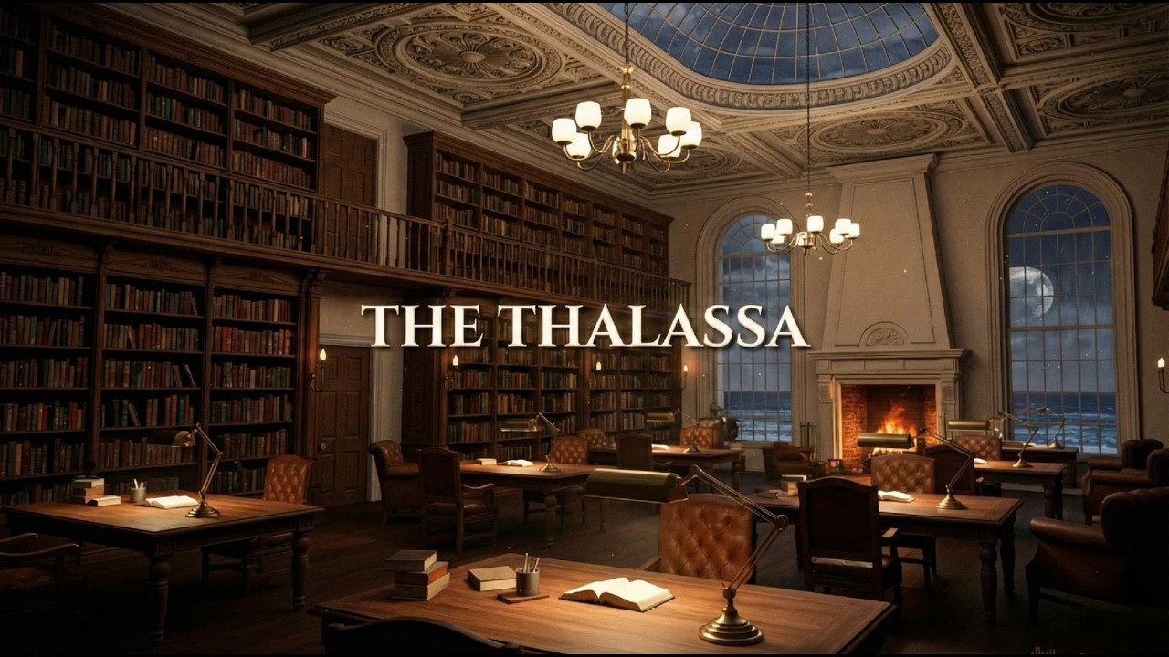 dark academia at Thalassa Hall 🌊 cinematic classical for studying - seaside library ambience