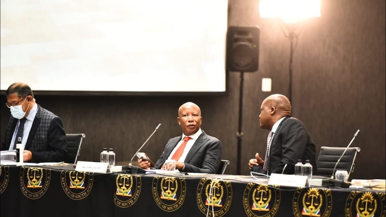 Julius Malema corners Acting Chief Justice Raymond Zondo.