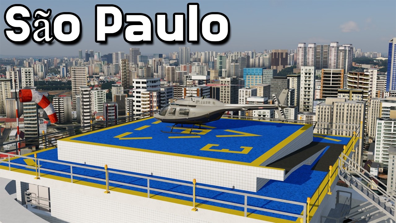 Dreamfoil B206 in S&atilde;o Paulo | X-Plane 12 | From Live Stream