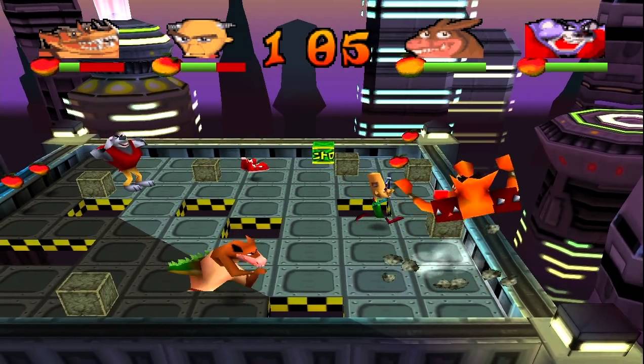 Let's Play Crash Bash Jap 200% Part 31 - Space Bash [Gold Relic]