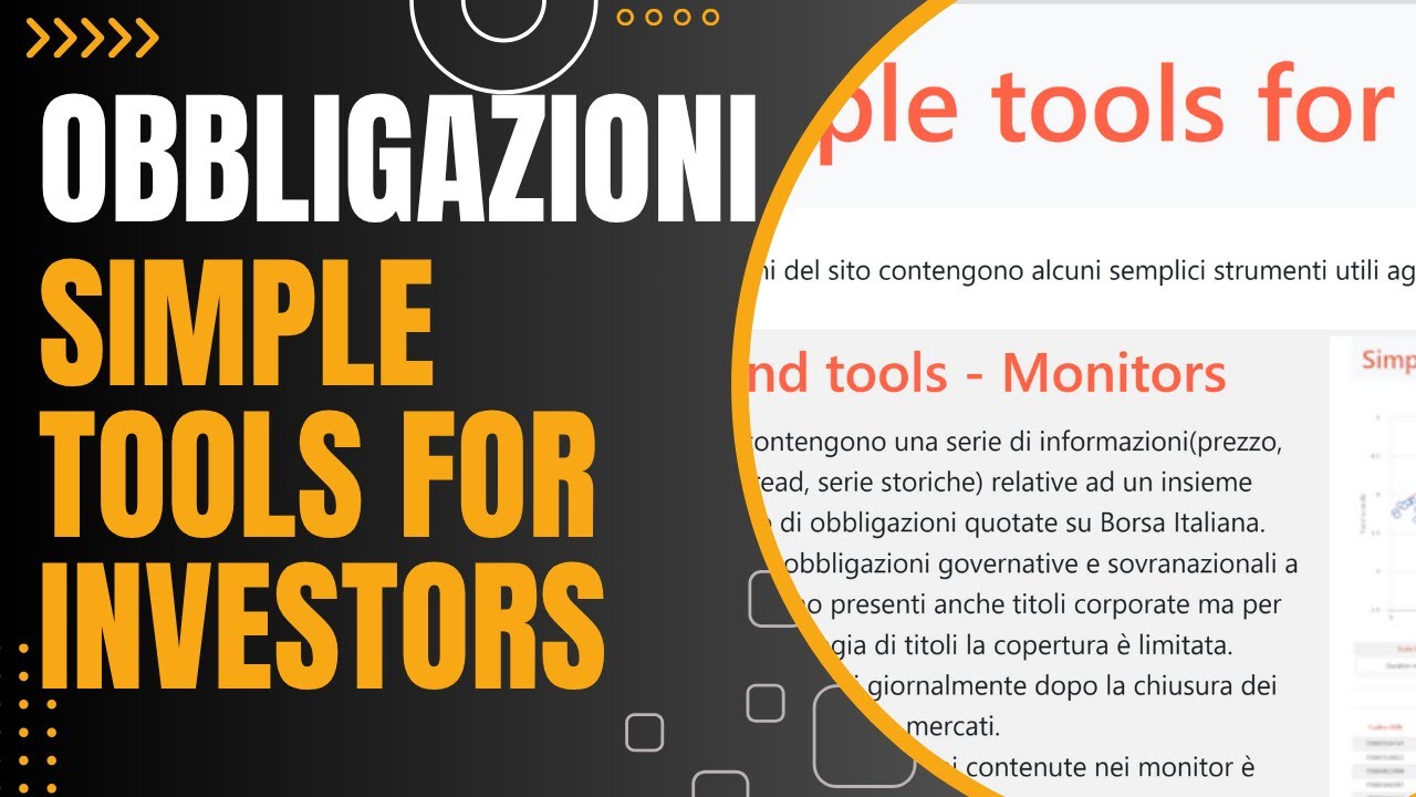 Simple Tools for Investors: LA PIATTAFORMA per le Obbligazioni