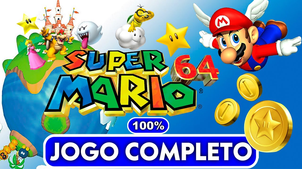 Super Mario 64 Jogo Completo Passo a Passo 100% (120 estrelas)