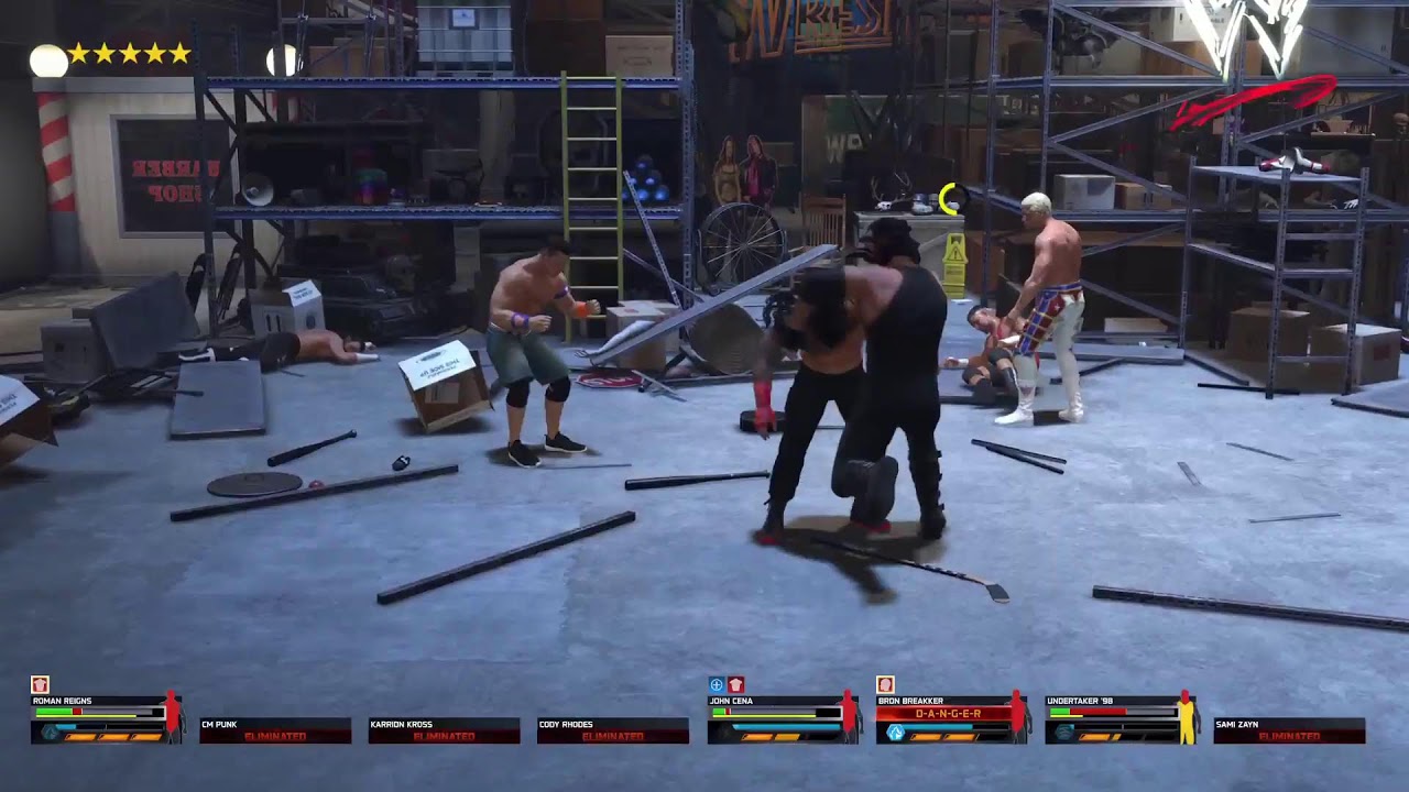 8 Man Elimination Backstage WWE2K25YT Gameplay