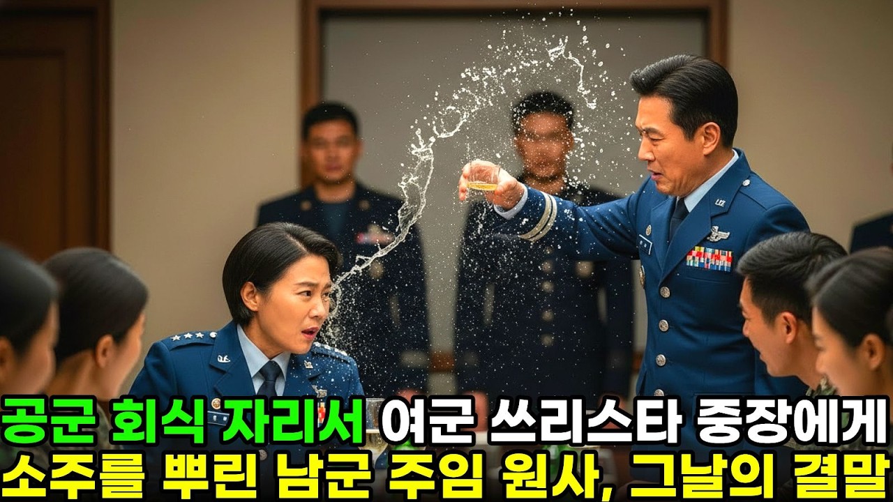 공군 회식 자리서 여군 쓰리스타 중장에게 소주를 뿌린 남군 주임원사, 그날의 결말