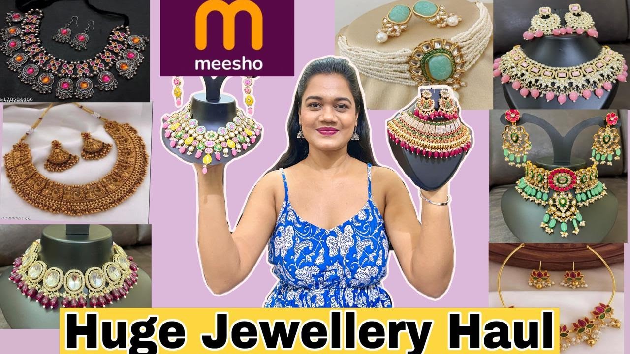 *HUGE* Meesho Jewellery Set Haul😍 Starting at ₹130/- | Meesho Wedding Jewellery