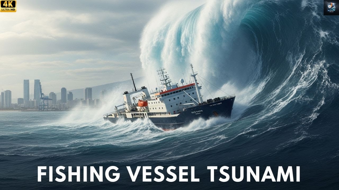 SUPER GIANT FISHING VESSEL HIT BY TSUNAMI — Everything Breaks (AI Generated) | Short Film