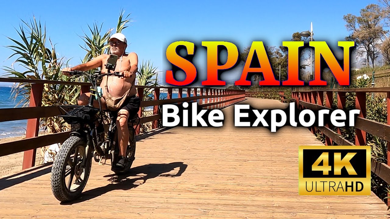 SPAIN is DIFFERENT 🇪🇸 Paseo Bici por Marbella en Septiembre por la Senda Litoral. 4K
