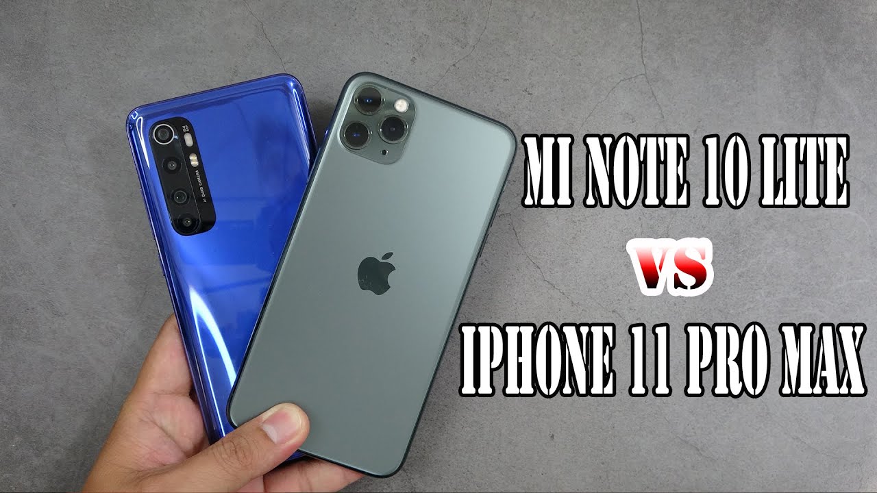 Xiaomi MI note 10 Lite vs iPhone 11 Pro max | SpeedTest and Camera comparison