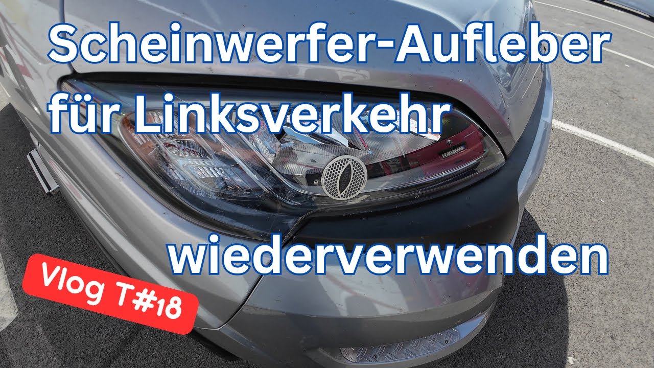 T#18 Scheinwerfer-Aufkleber für Linksverkehr wiederverwenden