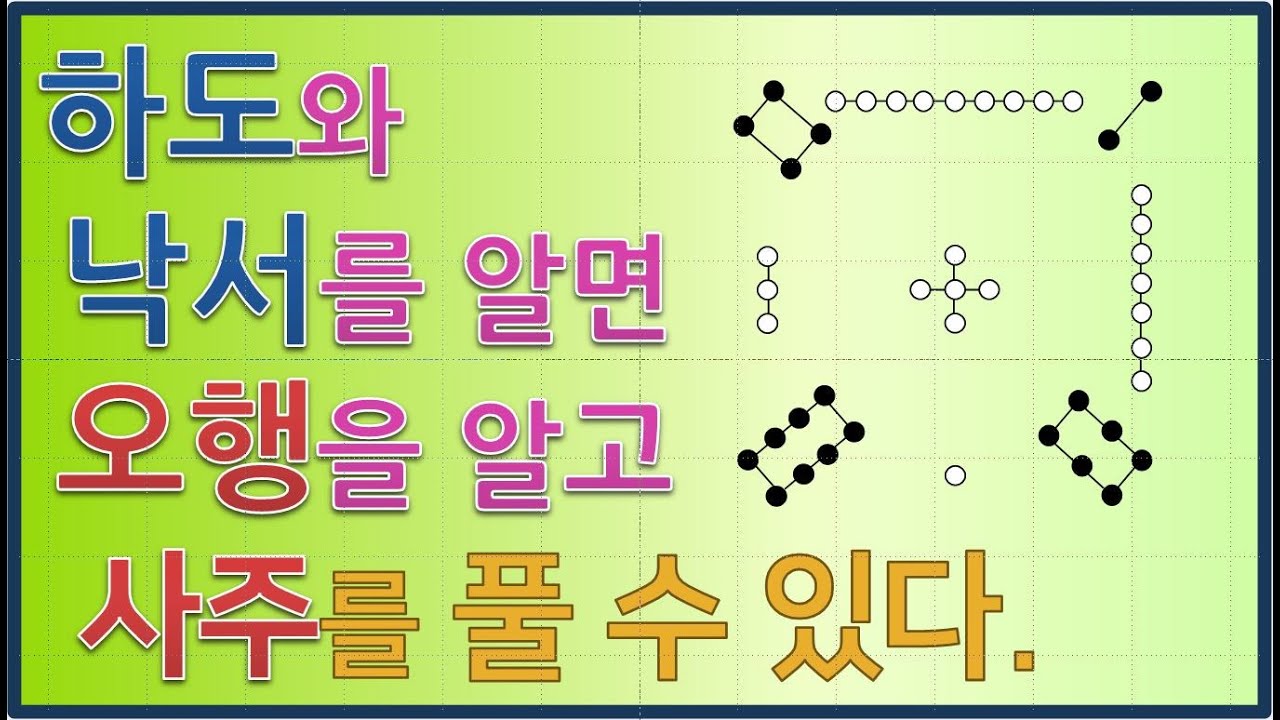 하도와 낙서를 알아야 오행을 알고 사주를 풀 수 있다.(008)