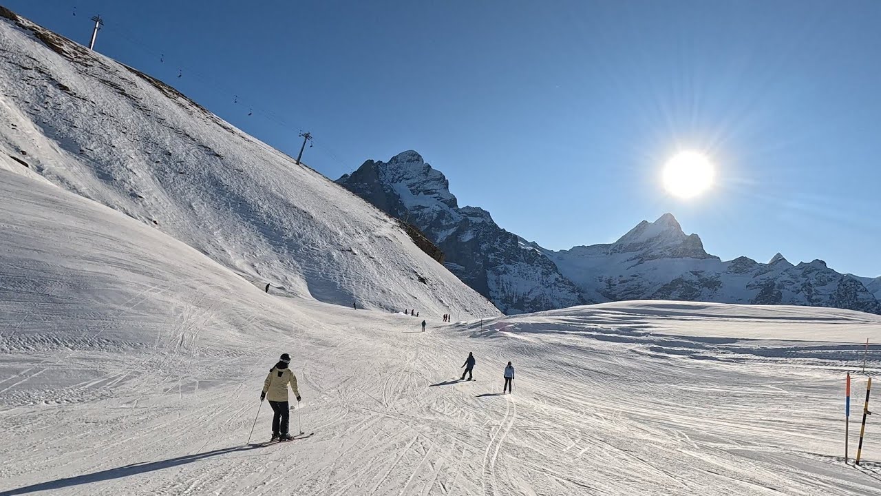 Ski Grindelwald Oberjoch First blue slope 