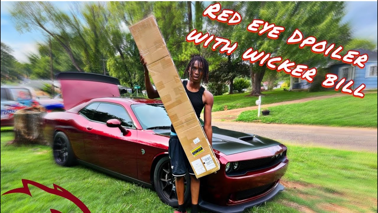 HELLCAT REDEYE SPOILER AND WICKERBILL INSTALL🔥😱 #trending #viral #hellcat #automobile #asmr #srt