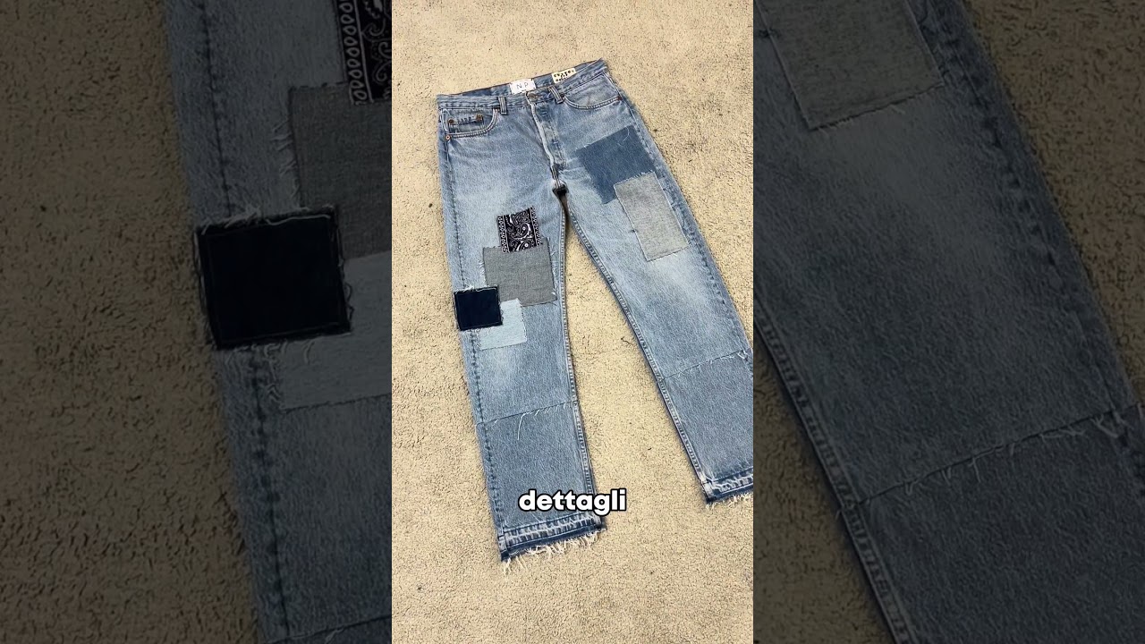 Ho trasformato un Levi&rsquo;s 525 vintage #nicolopuccini #customclothes #customjeans #patchedjeans #levis