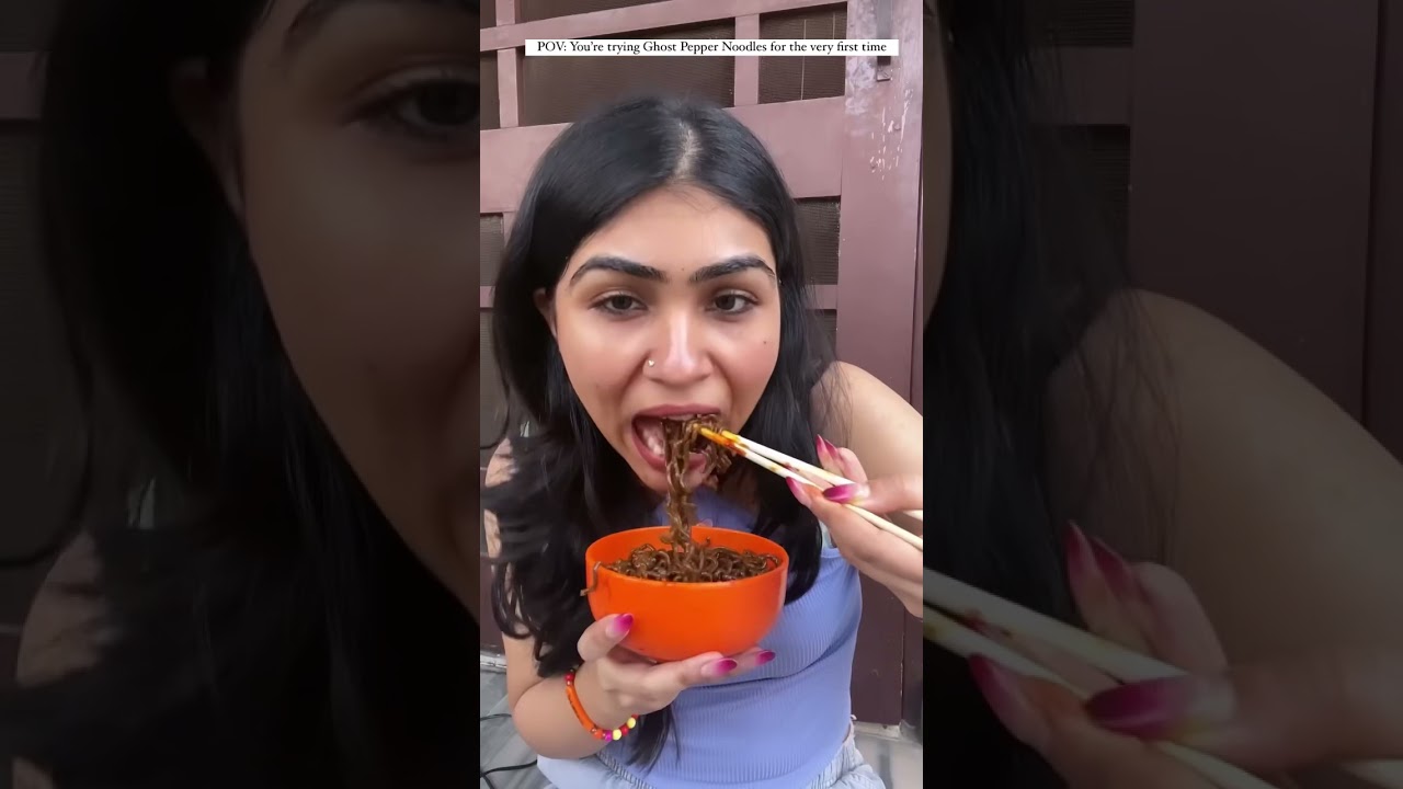 Trying Ghost Pepper Noodles for the very first time | ASMR