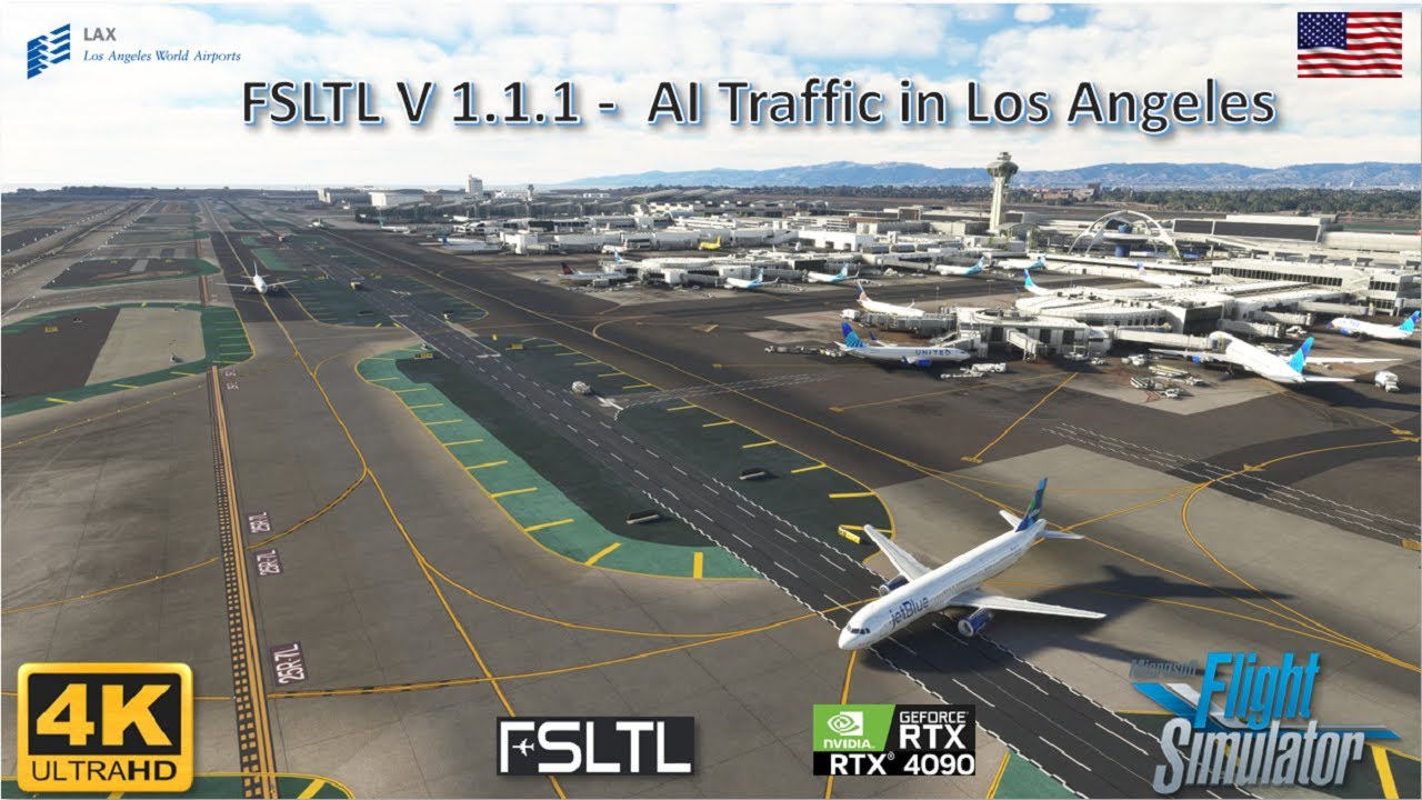 FS 2020 - FSLTL 1.1.1 -  AI Traffic in Los Angeles Airport