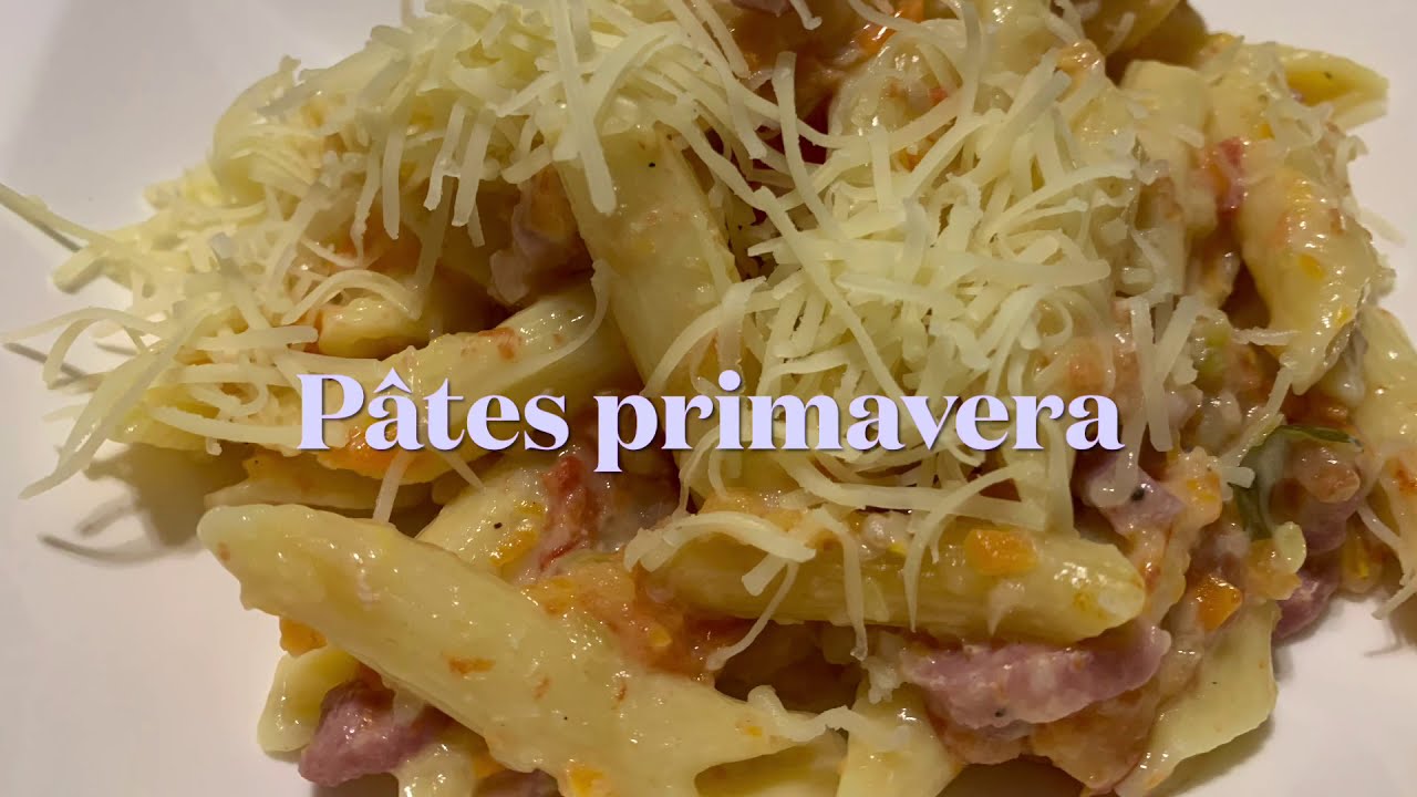 Pâtes primavera avec la micro minute
