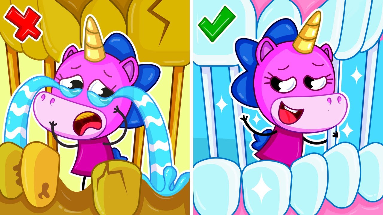 Dents en or contre dents blanches ! | Brosse-toi les dents 🦷👩‍⚕️| Petite Mimi🦄