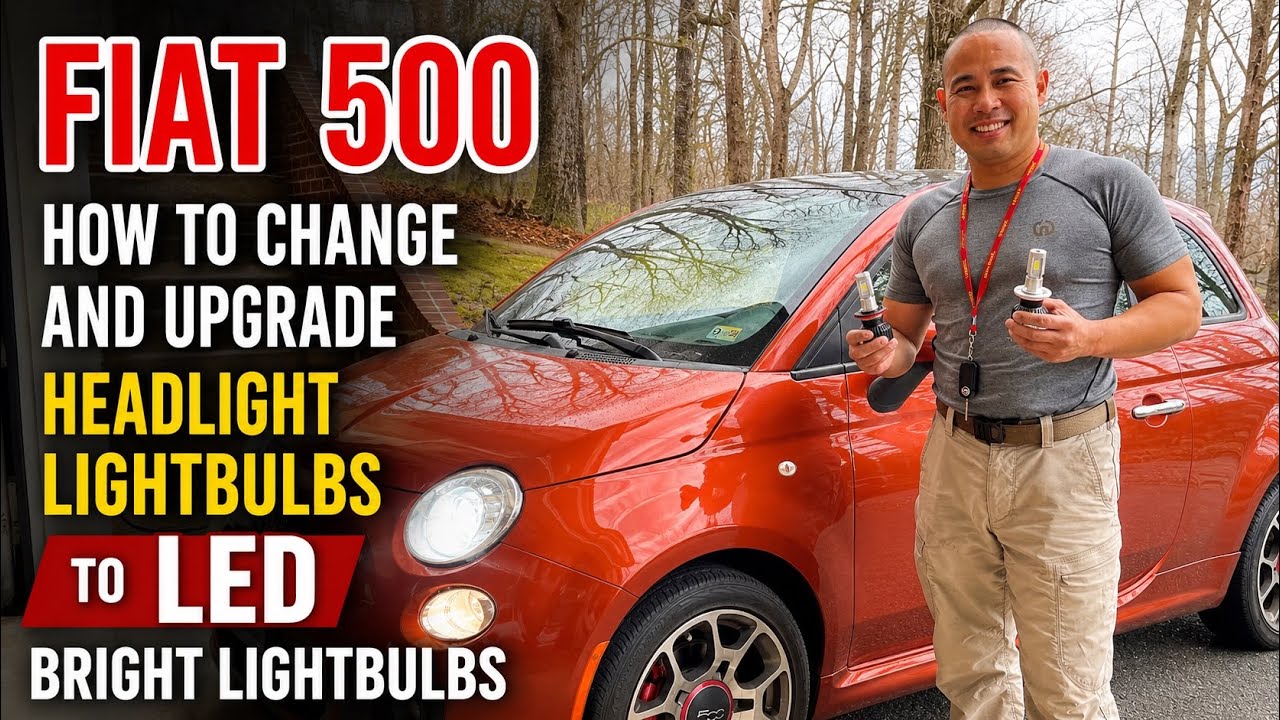 How to Change and Upgrade Fiat 500 Headlight Lightbulbs to LED Bright Lightbulbs
