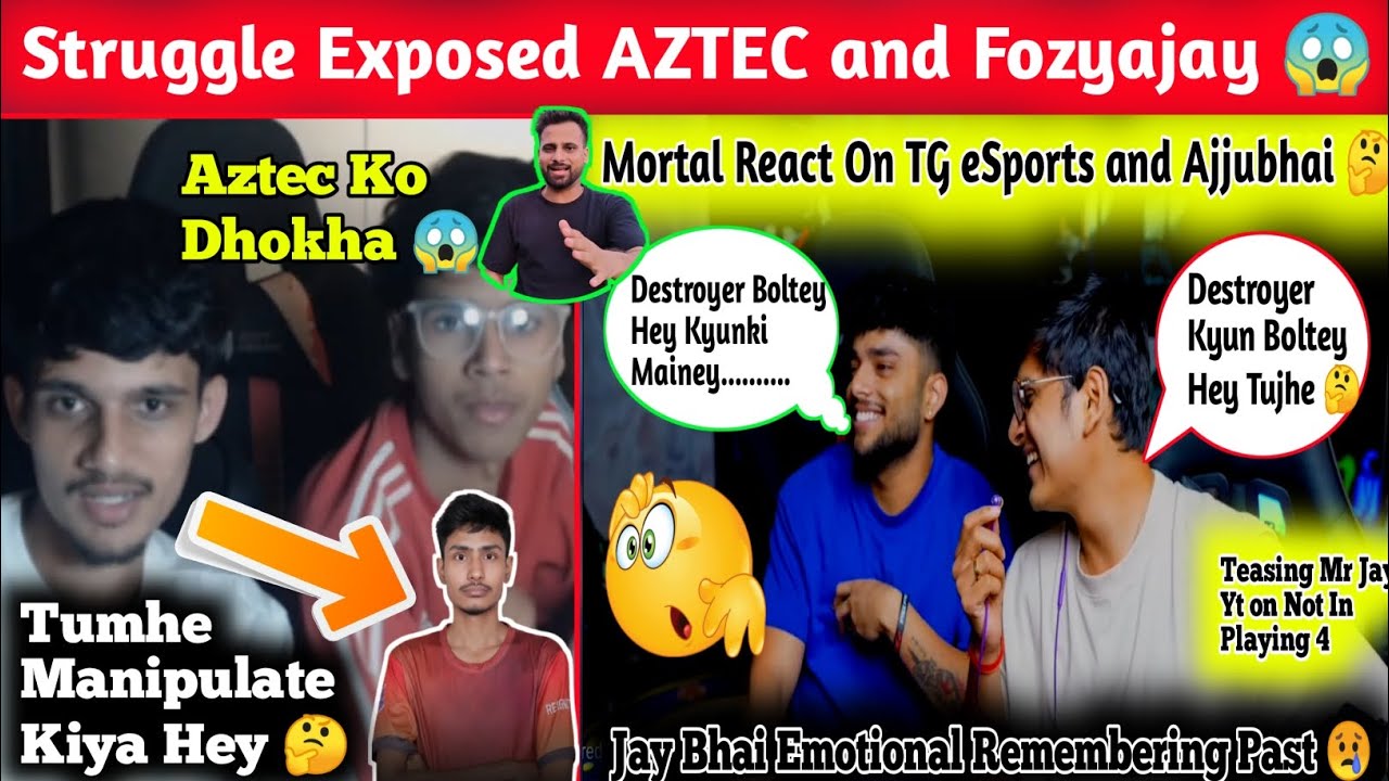 Mortal React On TG eSports Owner 🤔 Struggle Exposed Aztec and Fozyajay 😱 Manipulate Audience