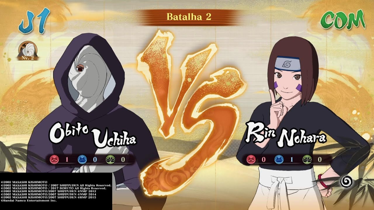 Obito (Furia) vs Rin (Very Hard) - Naruto Storm Connections