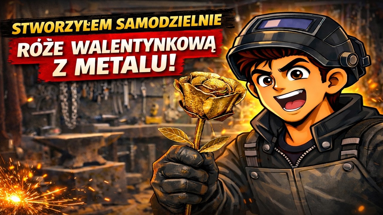 Stworzyłem Samodzielnie Róże Walentykową z Metalu !!