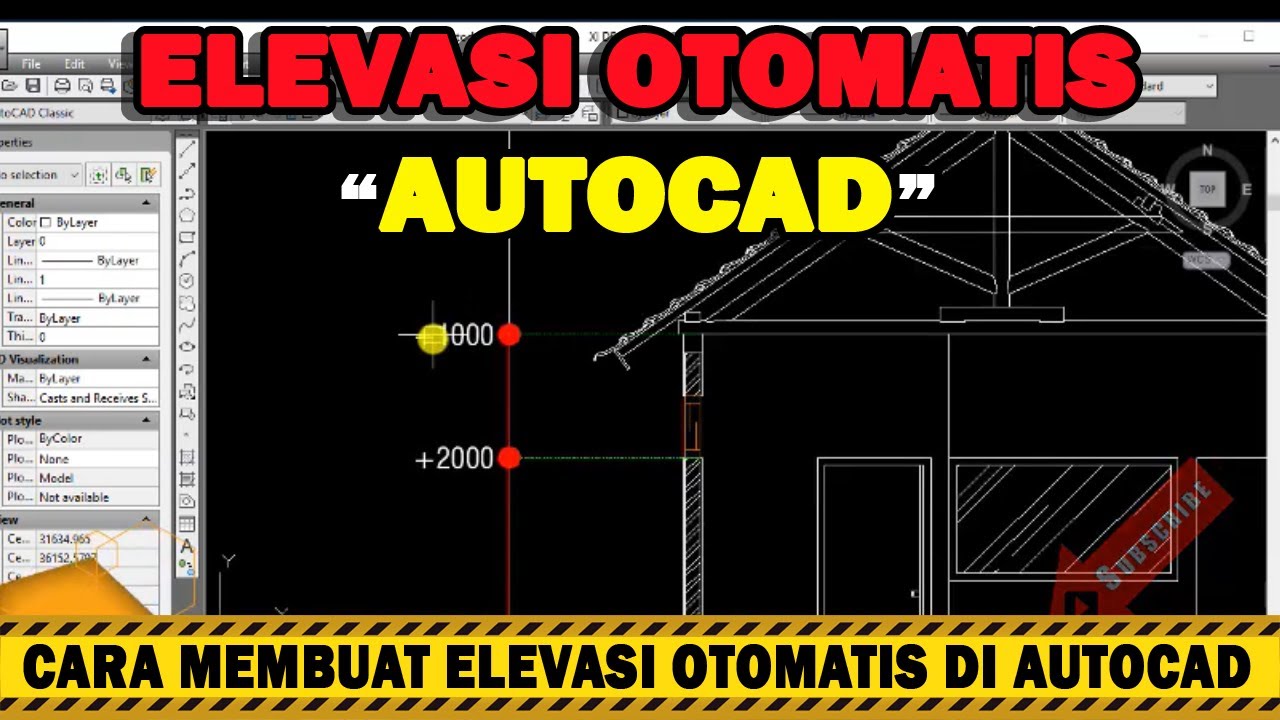 AUTOCAD-MEMBUAT ELEVASI OTOMATIS DI AUTOCAD