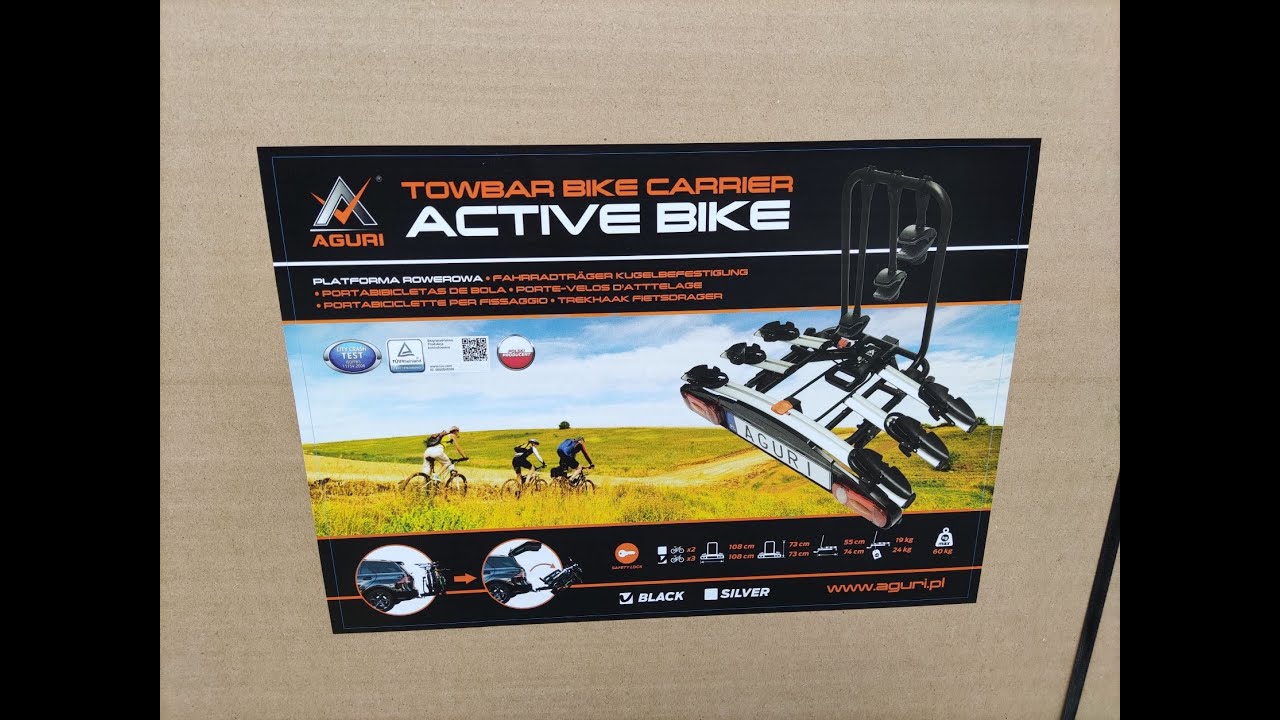 Bagażnik rowerowy na hak - Aguri Active Bike. The bicycle rack. El portabicicletas para los coches