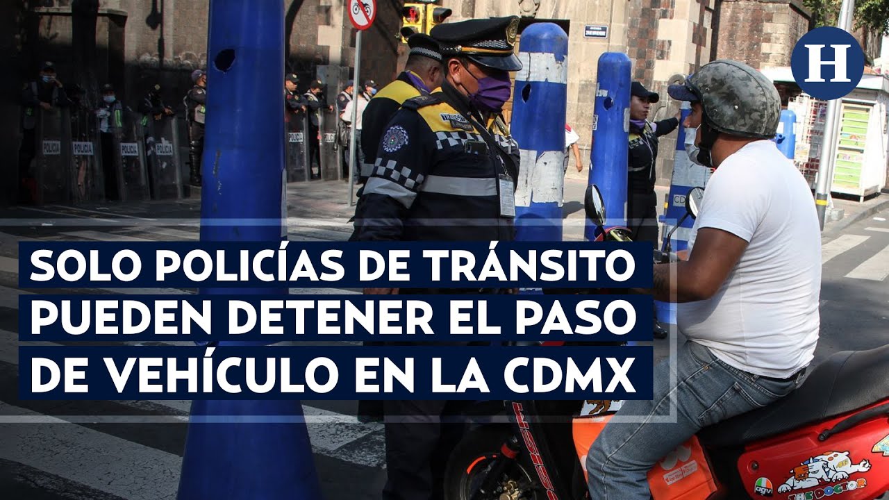 Que no te ENGAÑEN, SOLO los policías de tránsito pueden DETENER el paso de vehículo