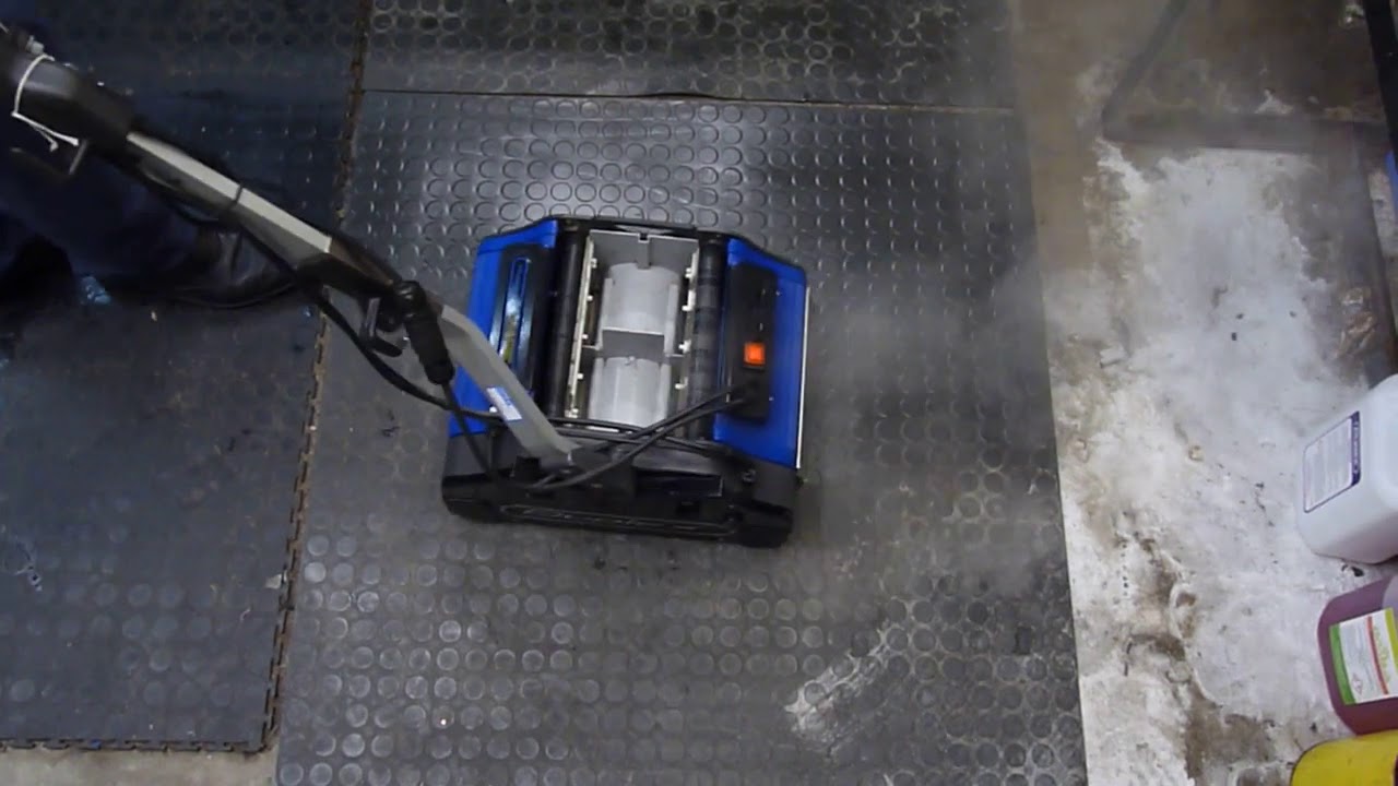 Duplex cleaning dimpled rubber flooring