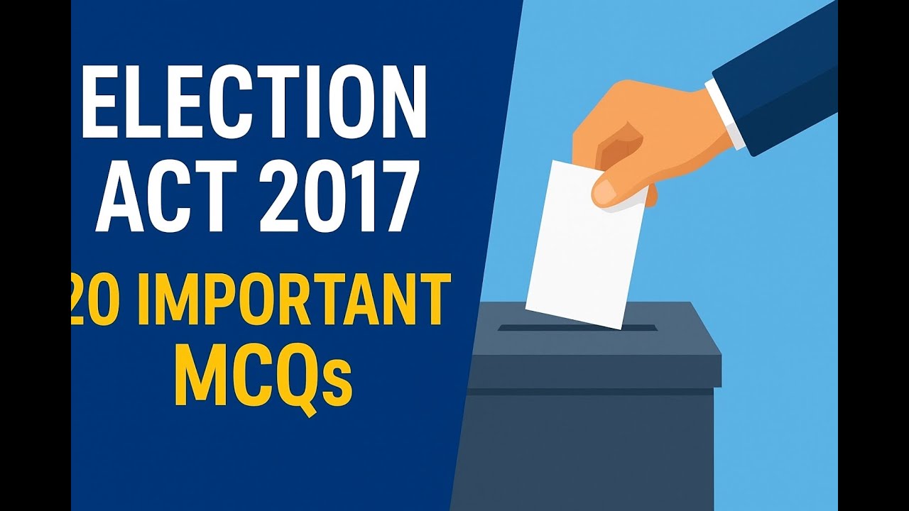 Election Act 2017 MCQs [ ASSISTANT ELECTION COMMISSIONER]