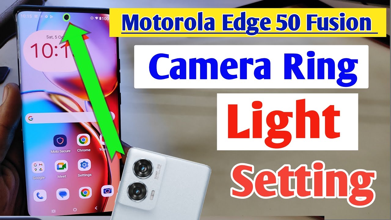Motorola edge 50 fusion camera me ring light kaise lagaye / front camera mein light kaise lagayen