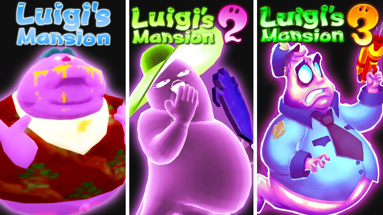 Evolution of Fat Ghosts in Luigi's Mansion (2001-2024)