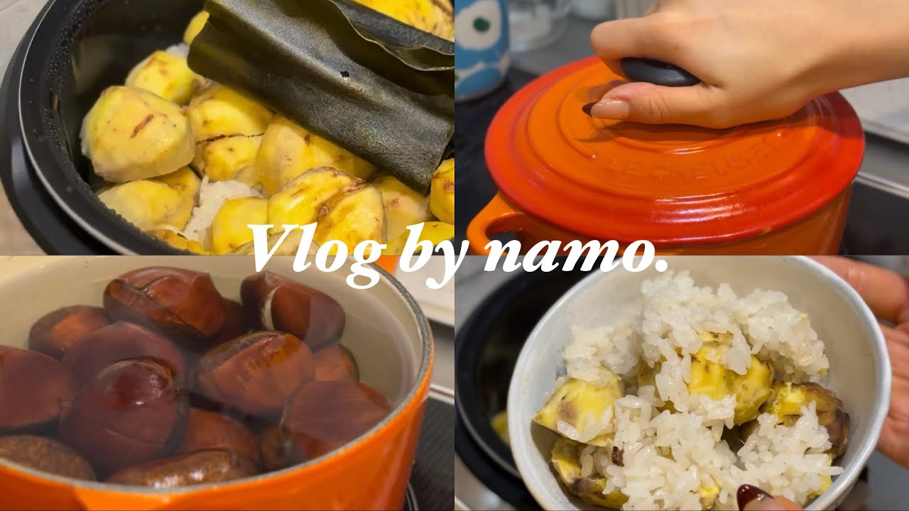 vlog | 都内OLの日常/秋の味覚栗ごはんを炊いた日🌰🍂/一人暮らし料理