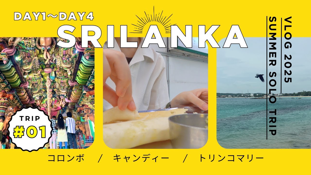 【スリランカ🇱🇰8泊9日　前編】コロンボから東へ東へ！/映えない冴えない無理しない/過去いち人と話したひとり旅/トゥクトゥク🛺鉄道🚃長距離バス🚌/本当の休養とは