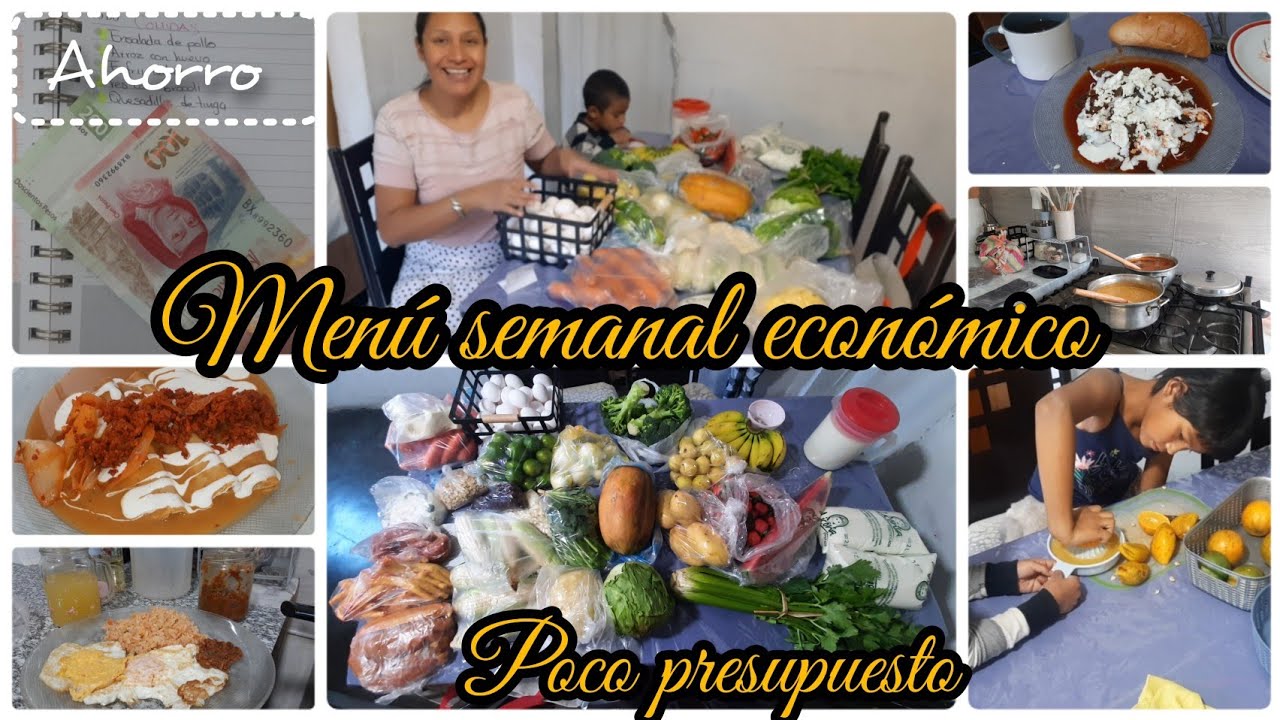 ORGANIZACION DEL GASTO ECONOMICO | MENÚ SEMANAL