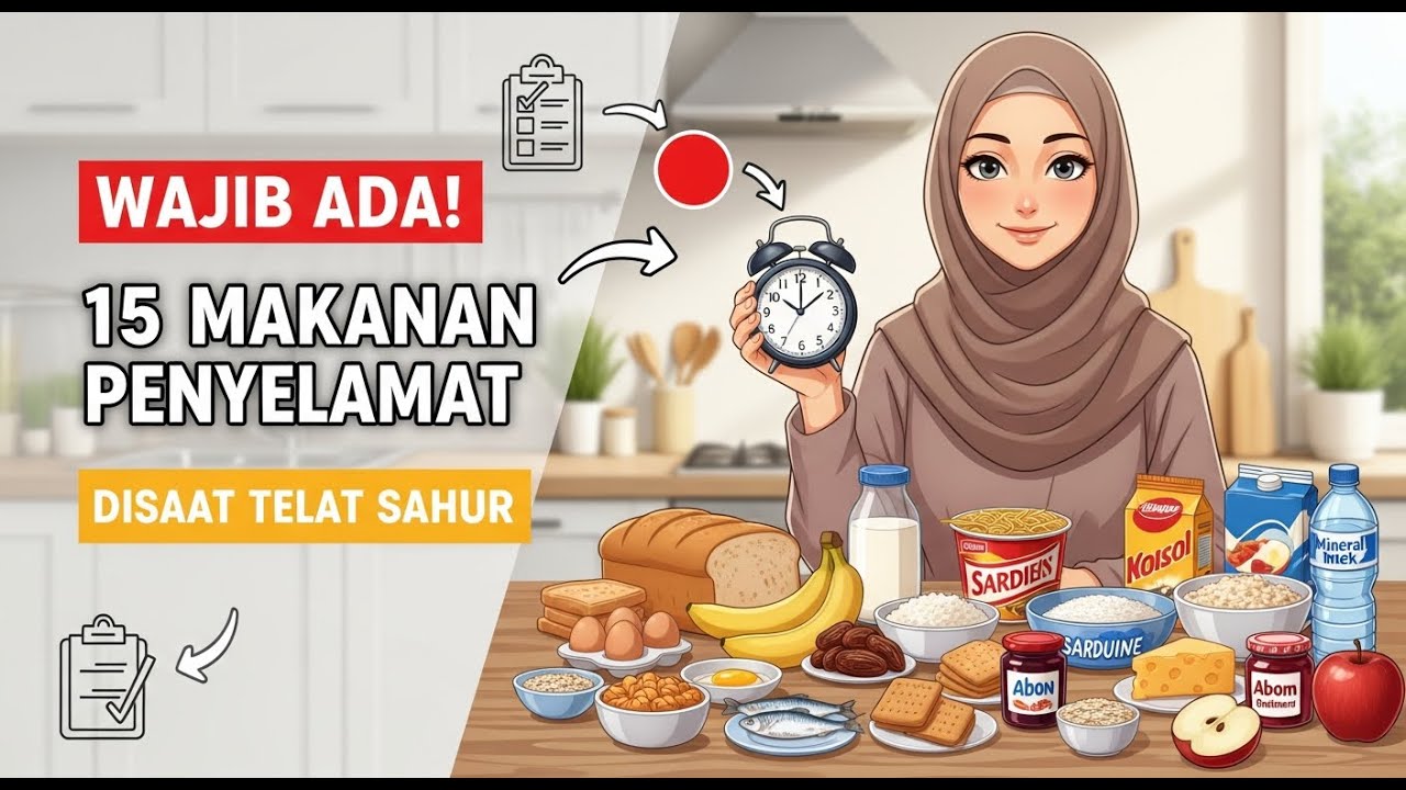 WAJIB ADA. 15 Makanan Penyelamat, saat Telat Sahur di Bulan Puasa