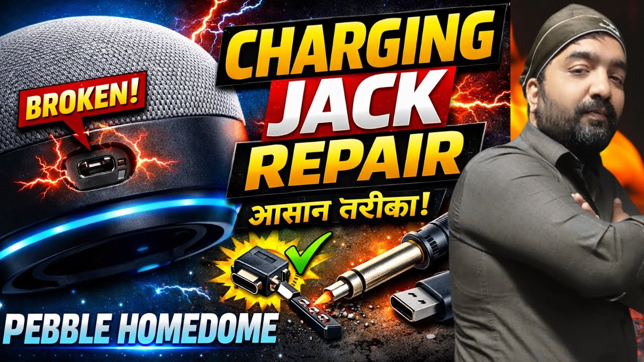 🔥Pebble HomeDome Charging Jack Repair | Speaker Not Charging Problem Fix 🔧