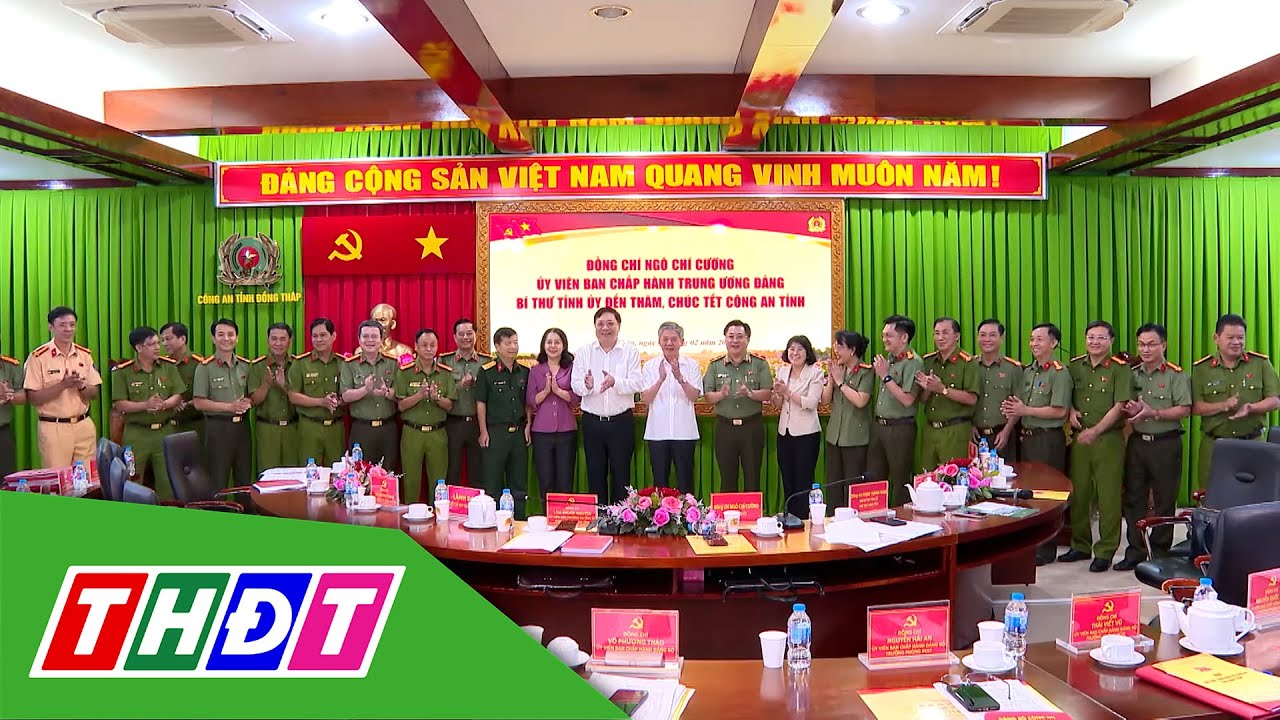 Bí thư Tỉnh ủy Đồng Tháp thăm, chúc Tết Công an Tỉnh | THDT