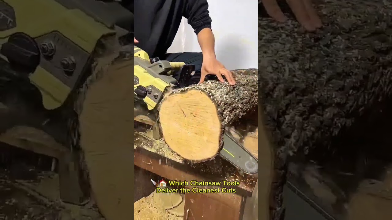 🪚🏠 Which Chainsaw Tools Deliver the Cleanest Cuts! #asmr #workers #skills #chainsaw #woodworking