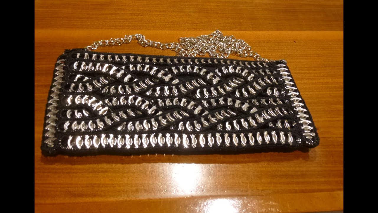 Como hacer un bolso con anillas de lata de refresco DIY Parte 1 Bolso Trench
