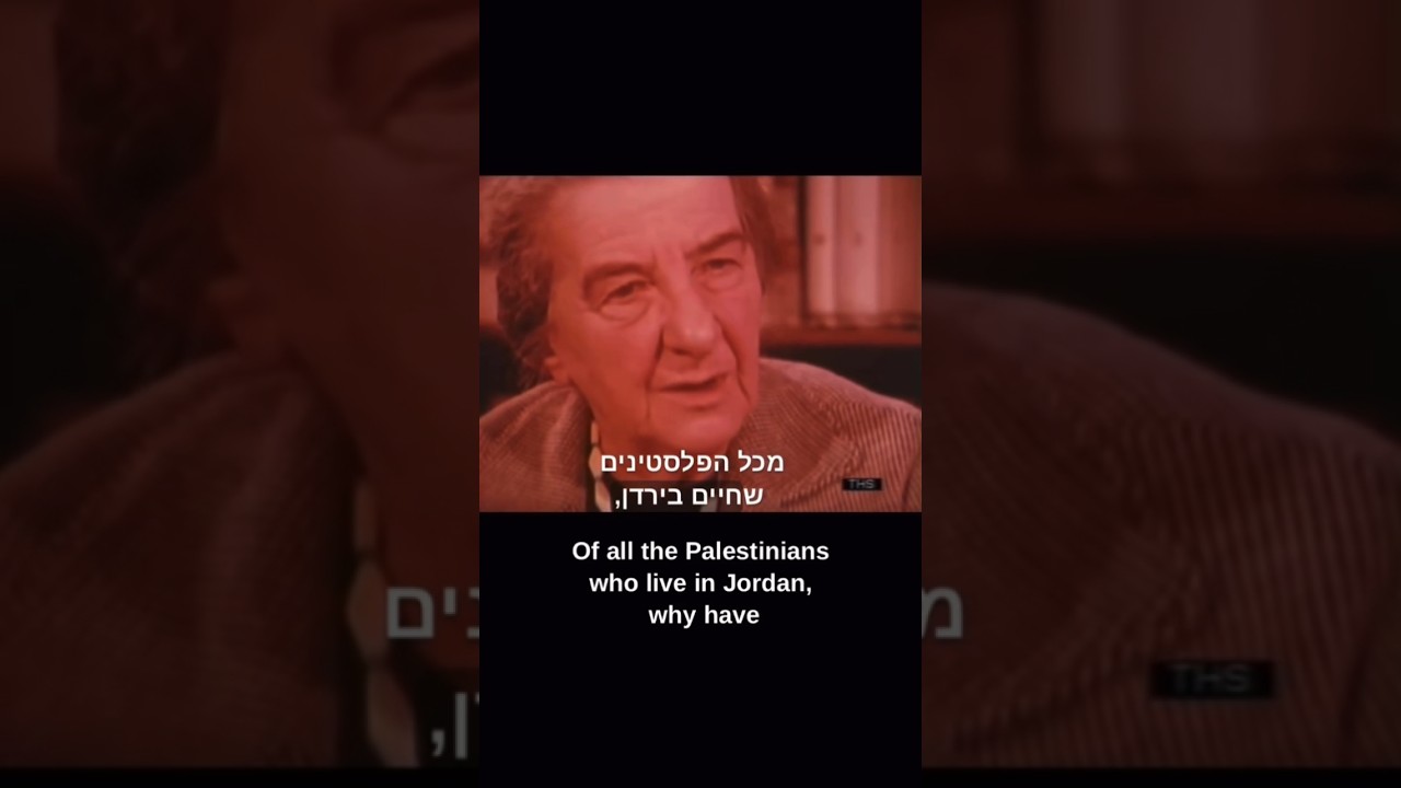 Golda Meir&rsquo;s, former Prime Minister of Israel, brilliant point about the state of Israel #israel