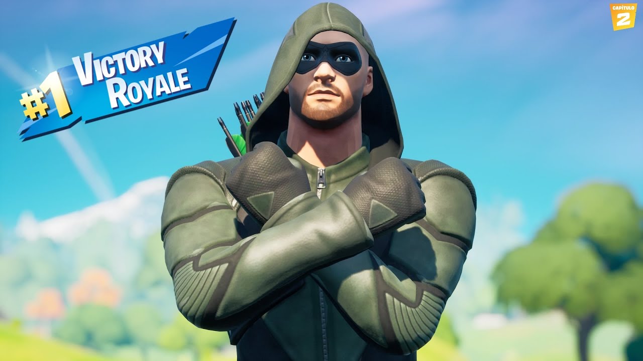 Victoria con la skin GREEN ARROW Fortnite