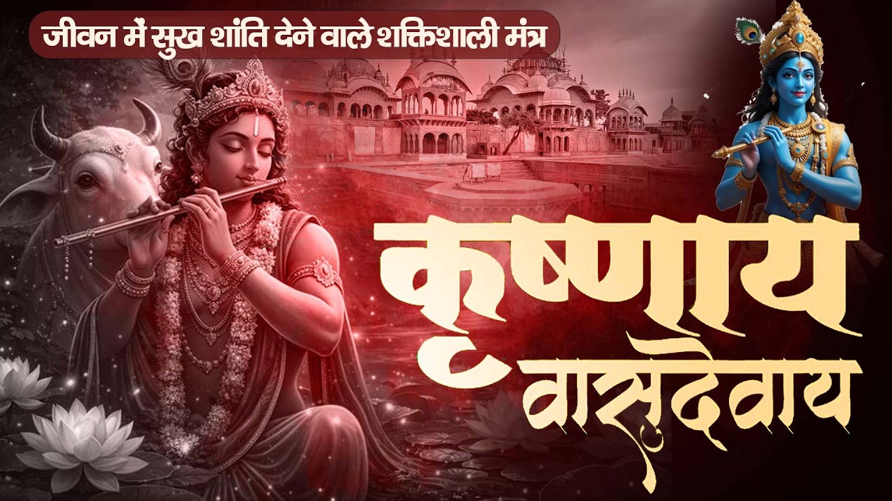 1 HOURS - कृष्ण मंत्र 108 बार | कृष्णाय वासुदेवाय | Krishnaya Vasudevaya | Powerful #krishnabhajan