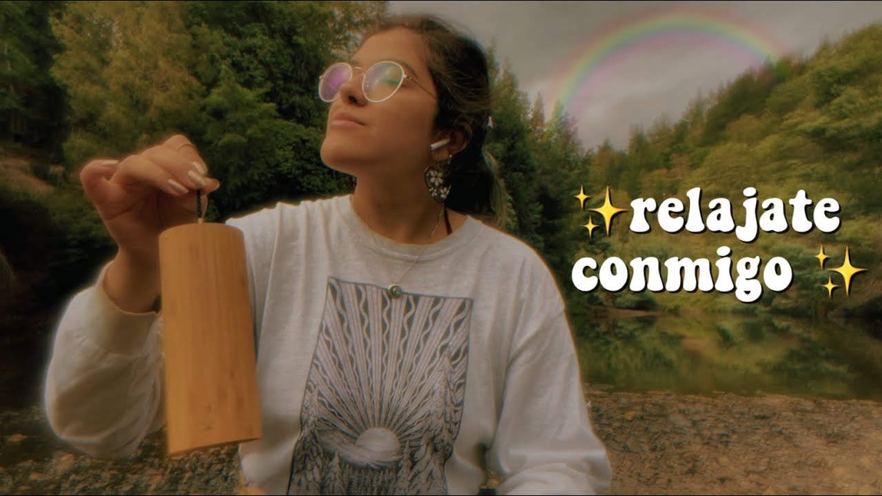 ASMR Koshi Bells + Cuenco tibetano en el río 🌿 Relájate con sonidos de la naturaleza 🌞