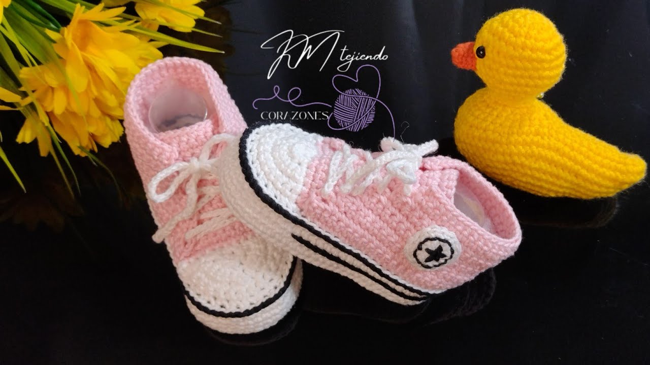 CONVERSE TEJIDO A CROCHET | PASO A PASO | TALLA 9 a 12 😍