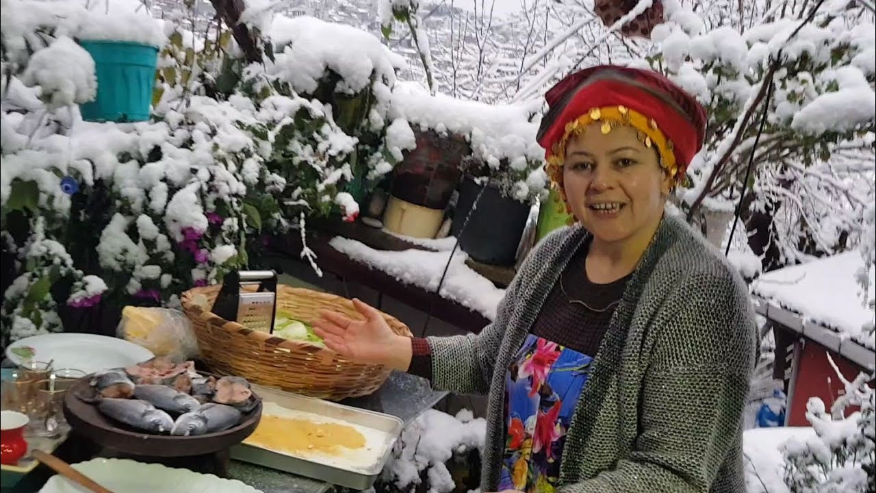 KAR VE BALIK KUZİNEDE BAHÇEDE HARİKA ÖTESİ