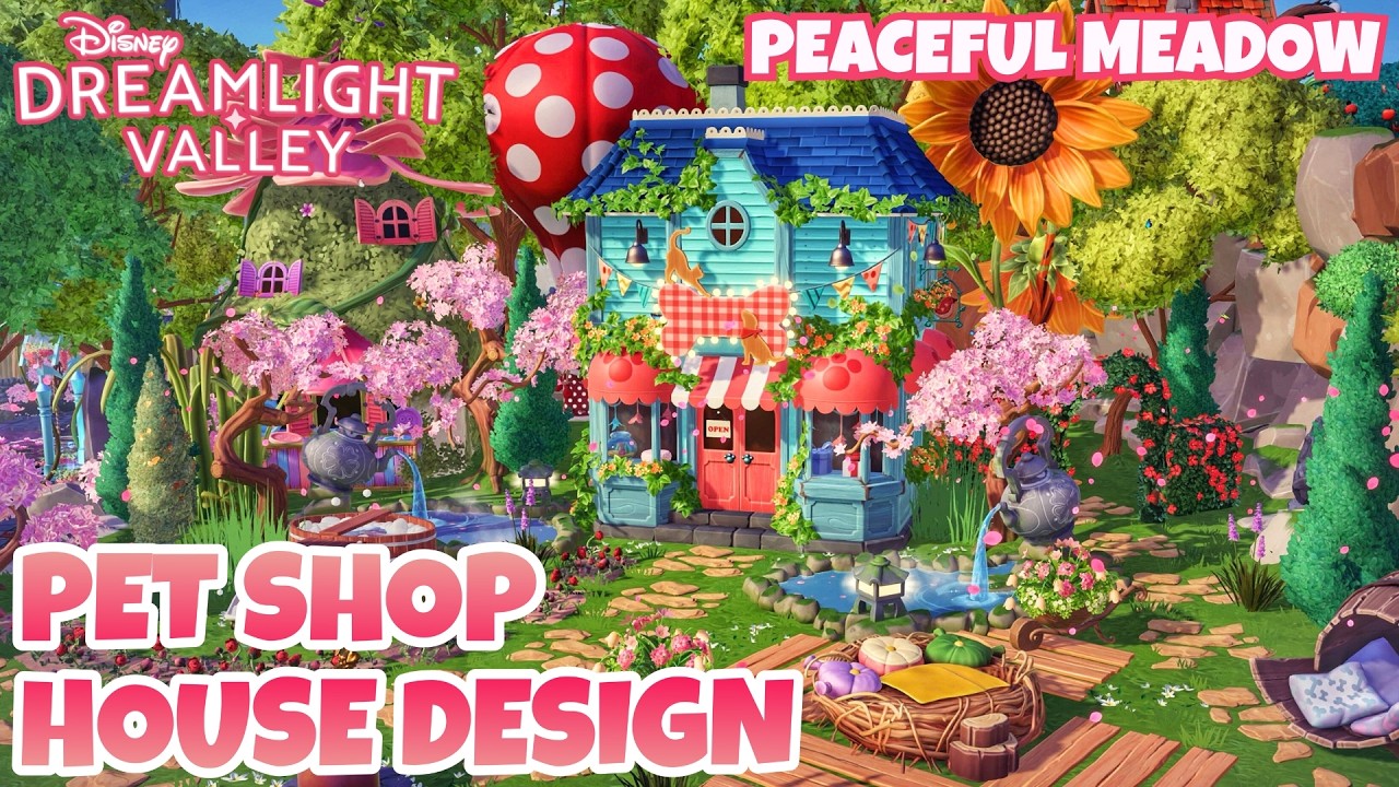 PET SHOP HOUSE BUILD FOR PEACEFUL MEADOW | Disney Dreamlight Valley