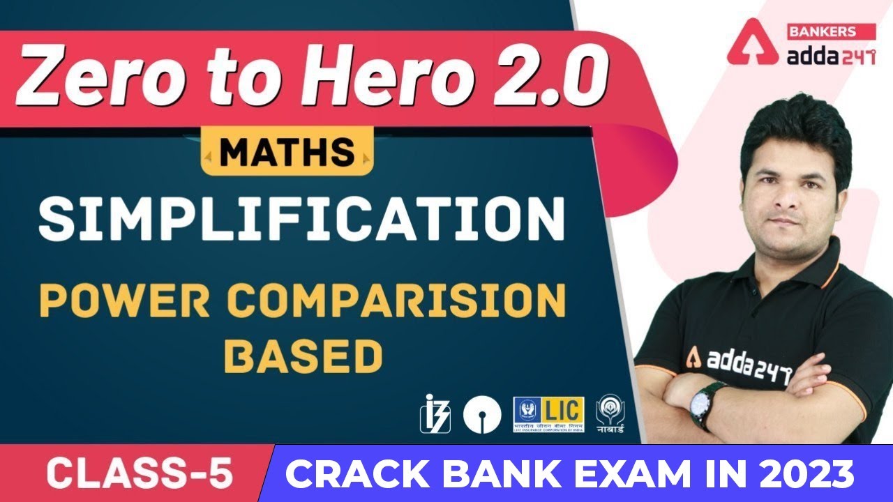 Simplification Power Comparison Based (L-5) | Maths | Banking Foundation Adda247 (Class-6)