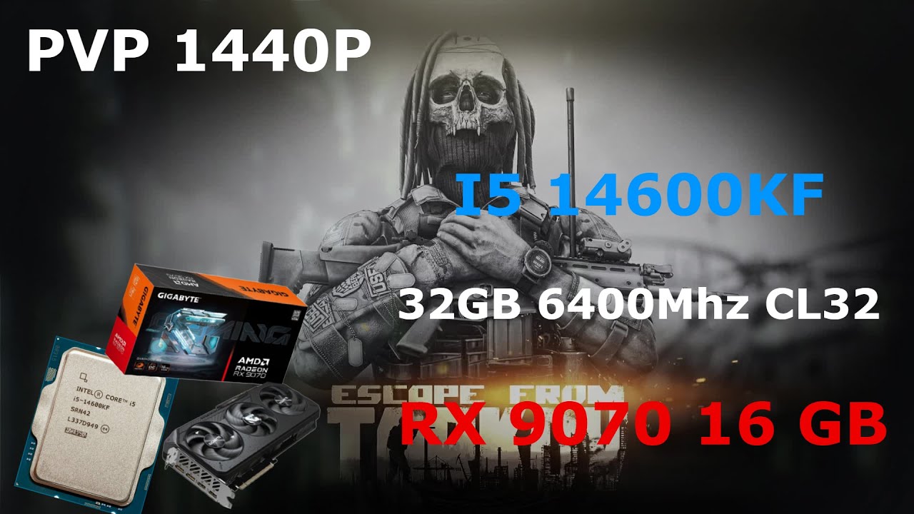 Escape from Tarkov PVP Intel I5 14600KF+RX 9070 1440p Развязка
